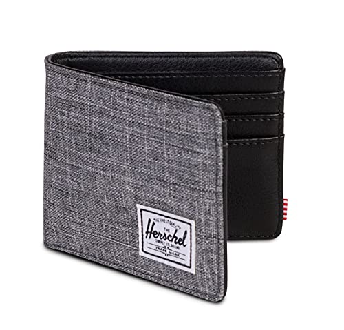 Herschel unisex adult Hank Rfid Bi Fold Wallet, Raven Crosshatch/black Synthetic Leather, One Size US | The Storepaperoomates Retail Market - Fast Affordable Shopping