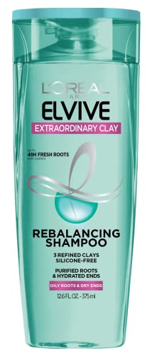 L’Oreal Paris Elvive Extraordinary Clay Rebalancing Shampoo, 12.6 fl; oz; (Packaging May Vary)