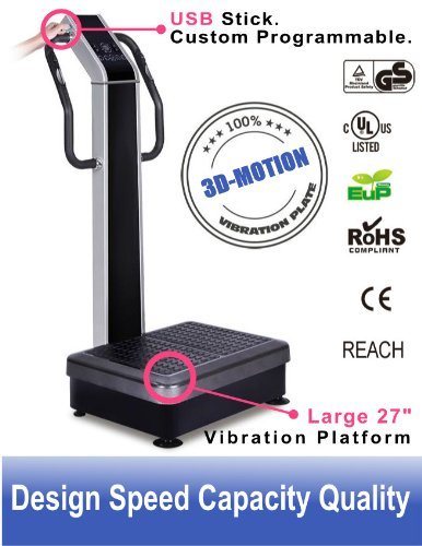 Whole Body Vibration Machine – Dual Motor by SDI : Commercial (2HP, 440 lbs), Dual Motor, Large Vibrating Platform, USB Programmable | The Storepaperoomates Retail Market - Fast Affordable Shopping