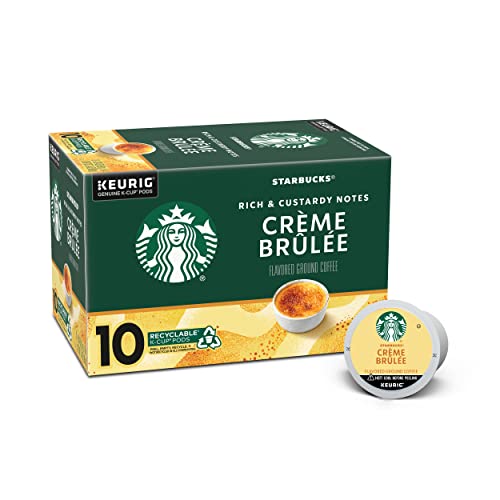 Starbucks Flavored K-Cup Coffee Pods — Crème Brûlée for Keurig Brewers — 1 box (10 pods)