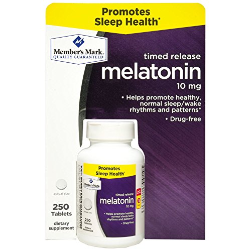 Member’s Mark Timed Release Melatonin 10mg (250 ct.) (pack of 2)