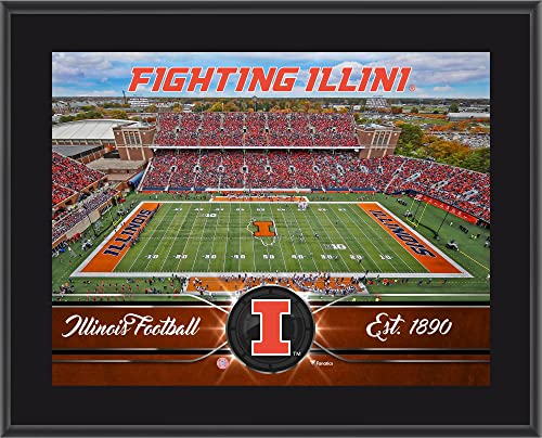 Illinois Fighting Illini 10″ x 13″ Sublimated Team Stadium Plaque – College Team Plaques and Collages
