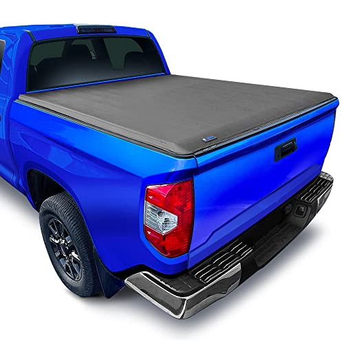 Tyger Auto T1 Soft Roll Up Truck Bed Tonneau Cover Compatible with 2014-2021 Toyota Tundra | Fleetside 5.5′ Bed (66″) | TG-BC1T9041 , Black