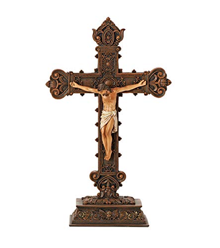 Joseph’s Studio by Roman – Collection, 14.5″ H Standing Crucifix, Made from Resin, High Level of Craftsmanship and Attention to Detail, Durable and Long Lasting