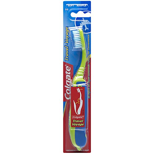 Colgate Travel Toothbrush, Soft – Colors May Vary