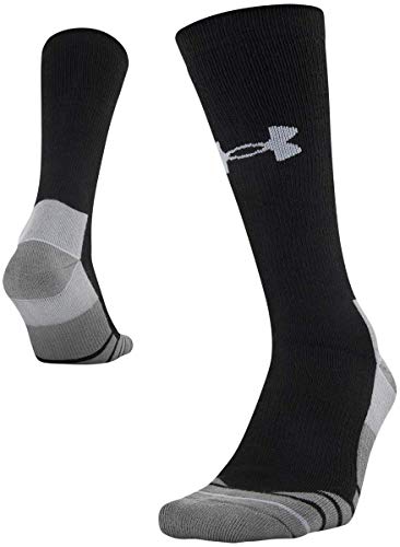 Under Armour Hitch Heavy 3.0 Boot Socks 1-pair, Shoe Size: Mens 4-8/Womens 6-9, Black/Steel