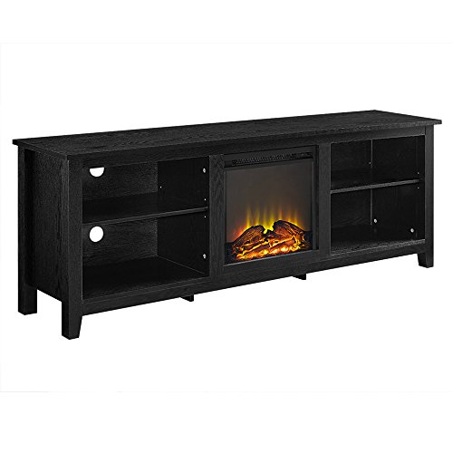 Home Accent Furnishings New 70 Inch Wide Black Fireplace Television Stand with Fireplace Insert | The Storepaperoomates Retail Market - Fast Affordable Shopping