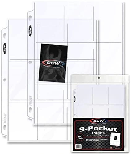 BCW 1-PRO9T-20 Pro 9-Pocket Page (20 Ct. Pack) | The Storepaperoomates Retail Market - Fast Affordable Shopping