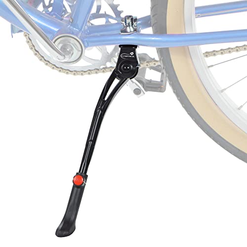 Lumintrail Center Mount Bicycle Kickstand – Bike Kick Stands for Adult Mountain, Cruiser and Road Bike – Quick Adjust Height Kickstand Fits Most 24, 26, 27.5, 29 Inches Bikes