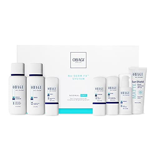 Obagi Medical Nu-Derm System – Normal to Dry Bundle Including: Gentle Clearance, Toner, Clear, Exfoderm, Blend, Hydrate, and Sun Shield, Pack Of 1