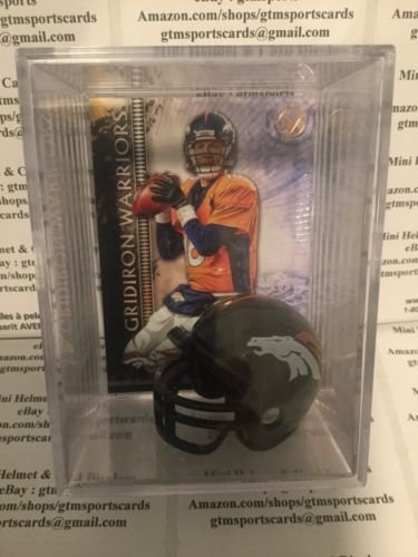 Peyton Manning Denver Broncos Mini Helmet Card Display Case Collectible QB Auto Shadowbox Autograph