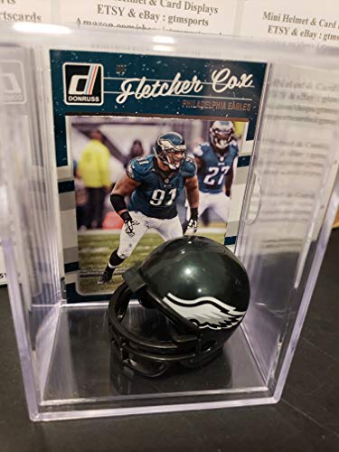 Fletcher Cox Philadelphia Eagles Mini Helmet Card Display Case Collectible Auto Shadowbox Autograph