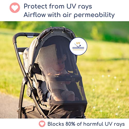 Sun Shade for Strollers (Large Original). Universal Adjustable SPF 30+ Sunshade with See Through. Your Baby Will The World and Will Be Protected. Stroller Sun Shade Extender by IntiMom | The Storepaperoomates Retail Market - Fast Affordable Shopping