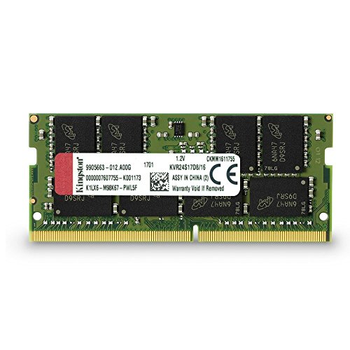 Kingston Technology (KVR24S17D8/16) ValueRAM 16GB 2400Mhz DDR4 Non-ECC CL17 SODIMM 2Rx8
