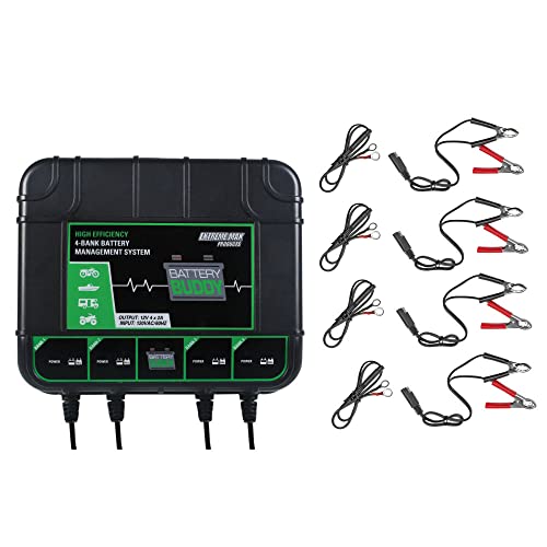 Extreme Max 1229.4023 Battery Buddy 4-Bank Battery Charger/Maintainer | The Storepaperoomates Retail Market - Fast Affordable Shopping