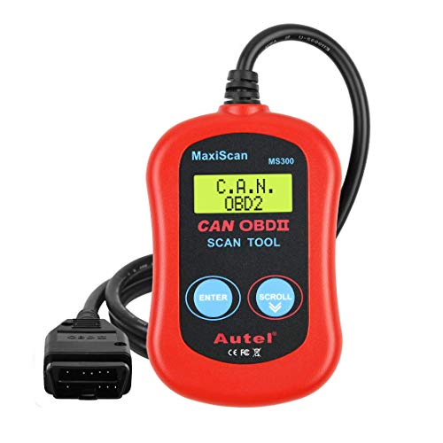 Autel MaxiScan MS300 Car OBD2 Scanner Code Reader Engine Fault Code Reader Scanner CAN Diagnostic Scan Tool for All OBD II Protocol Cars Since 1996, Red