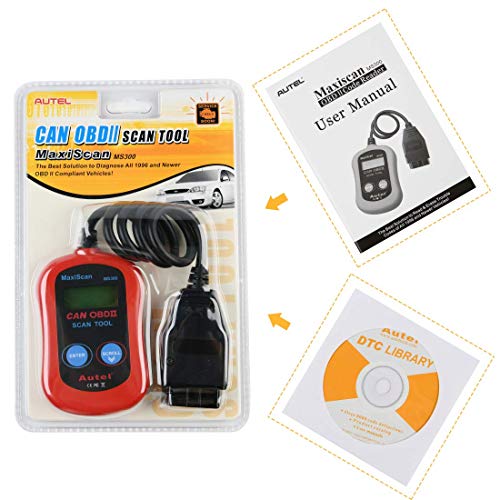 Autel MaxiScan MS300 Car OBD2 Scanner Code Reader Engine Fault Code Reader Scanner CAN Diagnostic Scan Tool for All OBD II Protocol Cars Since 1996, Red | The Storepaperoomates Retail Market - Fast Affordable Shopping