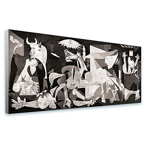 Alonline Art – Guernica by Pablo Picasso | Print on 100% Cotton Canvas | Ready to Frame (Rolled) | 70″x31″ – 177x79cm | Wall Art Home Decor for Bedroom or for Living Room | Picture HD Painting