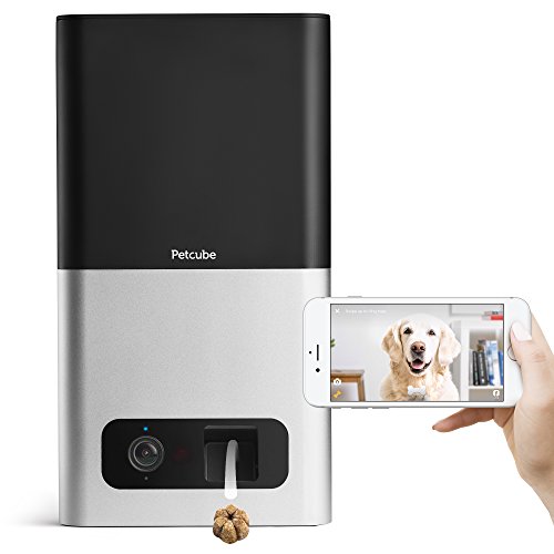 [2017 Item ] Petcube Bites Pet Camera with Treat Dispenser: HD 1080p Video Monitor, 2-Way Audio, Night Vision, Sound and Motion Alerts. For Dogs and Cats, Matte Silver (PB913NVTD) | The Storepaperoomates Retail Market - Fast Affordable Shopping