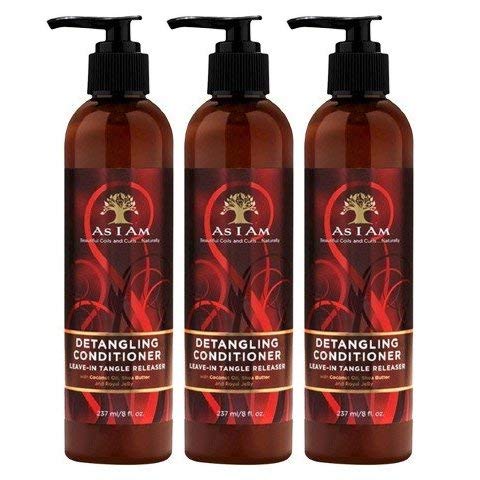 As I Am Detangling Conditioner Leave-in Tangle Releaser, 8 Ounce (3Pack)