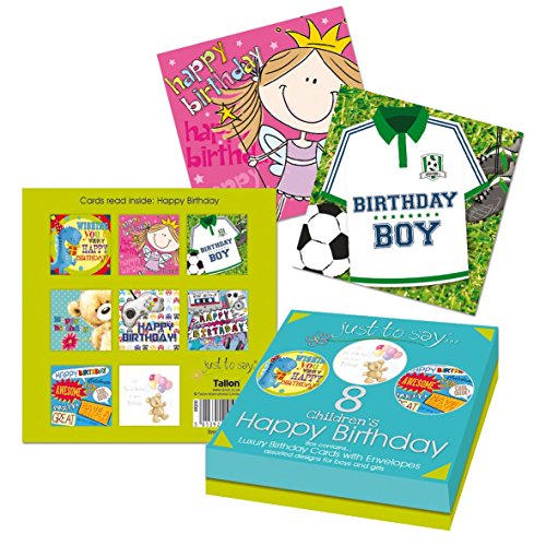 Just to Say Boxed Children’s Birthday Card (Pack of 8)