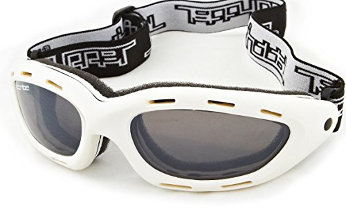 Classic White Frame/Smoke Lens Sunglasses Floating Water Jet Ski Goggles Sport Designed for Kite Boarding, Surfer, Kayak, Jetskiing, Other Water Sports.