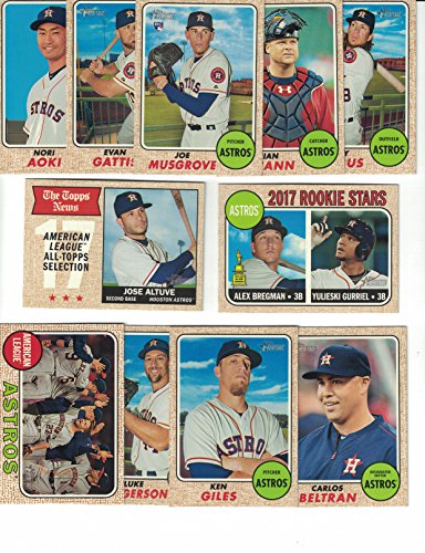 Houston Astros / Complete 2017 Topps Heritage Baseball Team Set. FREE 2016 TOPPS HERITAGE ASTROS TEAM SET WITH PURCHASE!