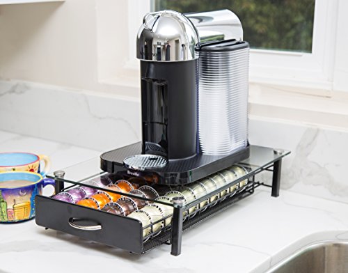 Insight Nespresso Vertuoline Coffee Pod Holder (Holds 40 Vertuo Coffee or Espresso Capsules)– Tempered Glass Drawer (Coffee pods NOT Included. Does NOT fit K-Cups) | The Storepaperoomates Retail Market - Fast Affordable Shopping