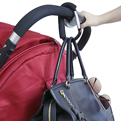 MINI-FACTORY (Pack of 2) Stroller Organizer Hooks, Multi-Purpose Large Hanger Hooks Clip for Shopping Bags, Purses | The Storepaperoomates Retail Market - Fast Affordable Shopping
