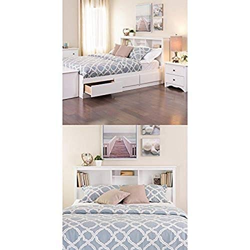 Prepac Monterey Queen Bed and Headboard – White