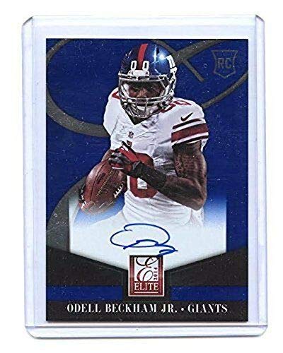 2014 Panini Elite Blue #32 Odell Beckham Jr Authentic Autograph Signature Rookie RARE – Mint Ships in a Brand New Holder