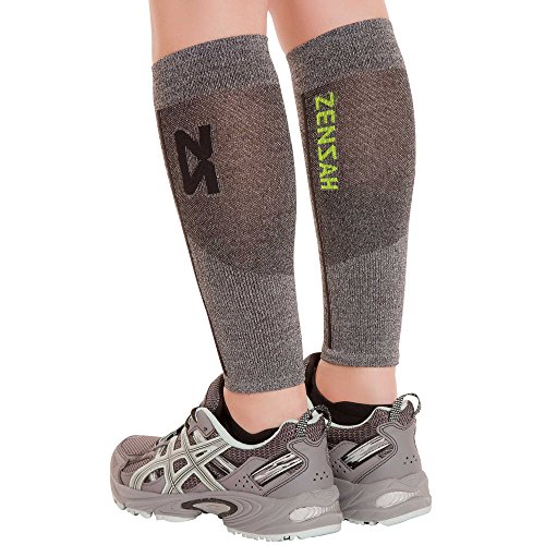 Zensah Featherweight Compression Leg Sleeves – Relieve Shin Splints, Calf Strains (Heather Grey, Small) | The Storepaperoomates Retail Market - Fast Affordable Shopping