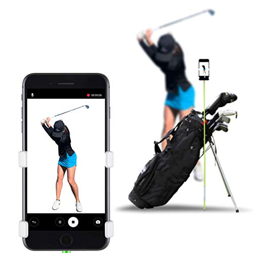 Selfie Golf Record Golf Swing – Cell Phone Holder Golf Analyzer Accessories | Winner of The PGA Best Product | Selfie Putting Training Aids Works with Any Golf Bag and Alignment Stick
