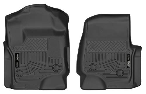 Husky Liners – Weatherbeater | Fits 2017 – 2023 Ford F-250/F-350/F-450 Super Duty Crew/SuperCab (models w/fcty vinyl flooring), Front Floor Liners – Black, 2 pc. | 13321