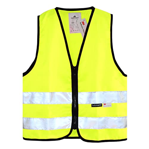 Salzmann 3M Children’s High Visibility Vest – Reflective Safety Vest with Zipper – Made with 3M Reflective Material
