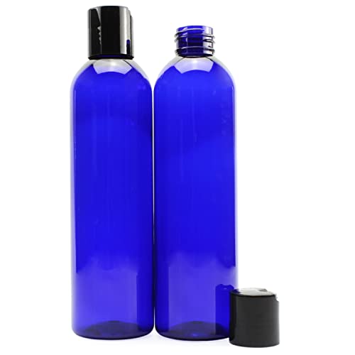 Cornucopia 8oz Empty Plastic Squeeze Bottles with Disc Top Flip Cap (6 pack); BPA-Free Containers For Shampoo, Lotions, Liquid Body Soap, Creams (8 ounce, Cobalt Blue) | The Storepaperoomates Retail Market - Fast Affordable Shopping