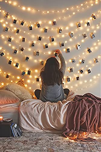 12APM Dimmable Starry Fairy Copper String Lights, 66 ft 200 LEDs with USB Plug in Powered for Bedroom Indoor Wedding Party Halloween Thanksgiving Christmas Ambiance Lighting, IP 65 Waterproof