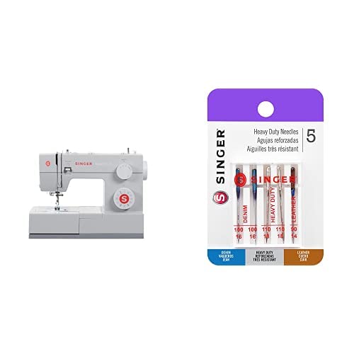 SINGER 4423 Heavy Duty Extra-High Sewing Speed Sewing Machine with Universal Heavy Duty Machine Needles -5/Pkg