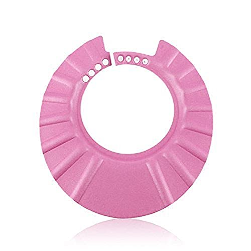 Shuiniba Baby Safe Shampoo Shower Bathing Protection Soft Shower Cap Hat Wash Hair Shield for Children Kids (Pink)