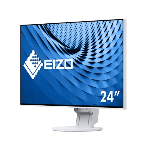 Eizo 24″ White LED Monitor Full HD Speakers 172.7mm Height Adjustable VGA/DVI and HDMI