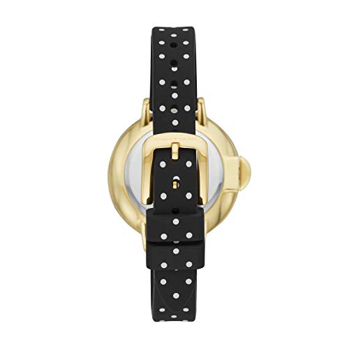 Kate Spade New York Women’s Park Row Quartz Metal and Silicone Watch, Color: Black/Gold, Polka Dot (Model: KSW1355) | The Storepaperoomates Retail Market - Fast Affordable Shopping