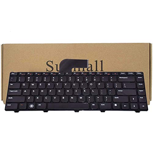 SUNMALL Keyboard Replacement with Frame Compatible with Dell Inspiron 14R N4110 N4120 M4110 N4050 N5040 N5050 M5040 M5050, VOSTRO 1440 1445 1450 1550 2420 2520 3350 3450 3460 3550 3555 3560