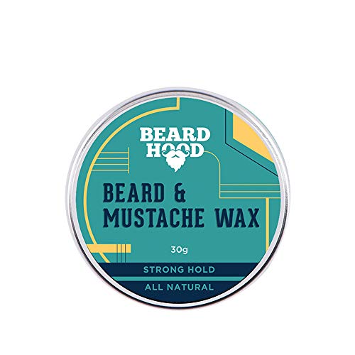 Beardhood 100% Natural Mustache And Beard Wax For Strong Hold | Natural Musky Scent