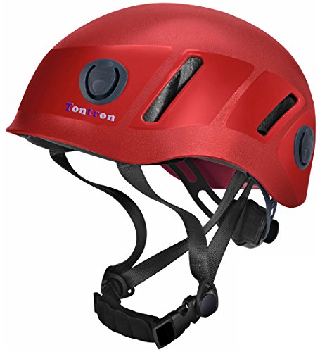 Tontron Hiking Climbing Caving Helmet (Red, Large)