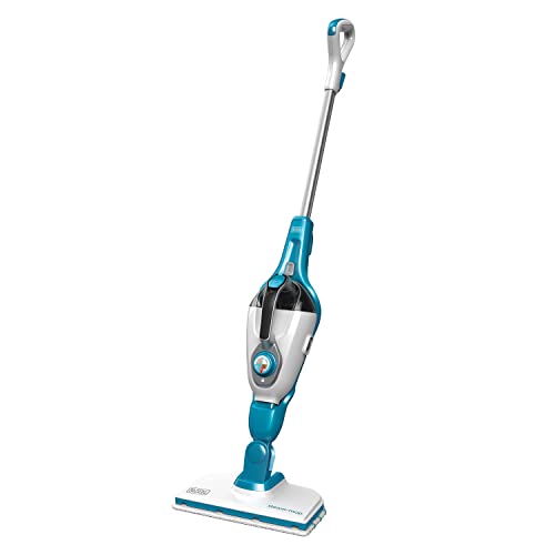 BLACK+DECKER Steam Mop and Portable Steamer, 2 in 1 Mop to Handheld Steamer, Accessory Hose, Grout Brush, Microfiber Mop Pads and Detail Brush Included (HSMC1321)