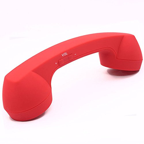 Retro Phone Handset for Cell Phone, Wireless Bluetooth Retro Telephone Handset Mic Headphones Comfort Retro Cell Phone Handset Mic Speaker Phone Call Receiver