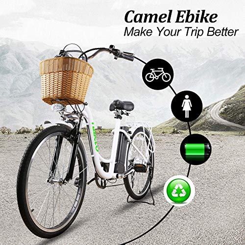 NAKTO Electric Bicycle Cargo Electric Bike for Adult 26″ Sporting Shimano 6 Speed Gear Step Thru EBike 25MPH 25-30Miles Removable Waterproof Large Capacity 36V10A Lithium Battery & Pedal Assist | The Storepaperoomates Retail Market - Fast Affordable Shopping