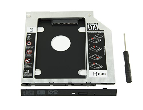 HIGHFINE Universal 9.5mm SATA to SATA 2nd SSD HDD Hard Drive Caddy Adapter Tray Enclosures for DELL HP Lenovo ThinkPad ACER Gateway ASUS Sony Samsung MSI Laptop