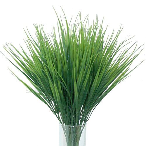 JUYO VONSAN® Faux Grass Plant Artificial Plants 8pcs Artificial Plastic Wheat Grass for Indoor Outside Home Garden Office Decoration (8)