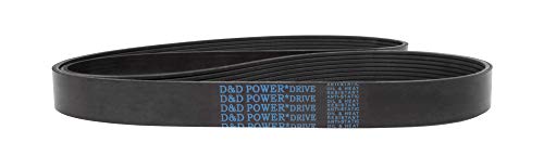 D&D PowerDrive 270J10 Toro Or Wheel Horse Replacement Belt, Poly, 10 -Band, 27.5″ Length, Rubber